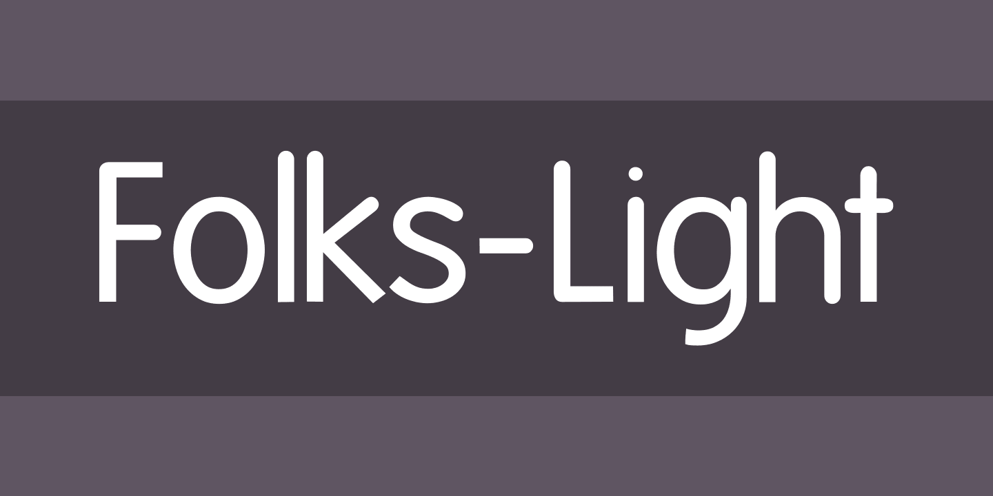 Ejemplo de fuente Folks-Light